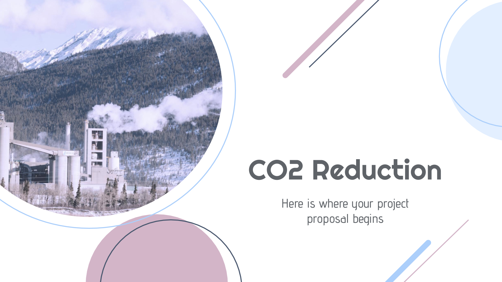 二氧化碳减排提案PPT模板